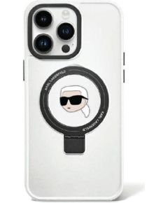 Karl Lagerfeld Ring Stand Karl Head MagSafe Back Case Защитный Чехол для Apple iPhone 15 Pro