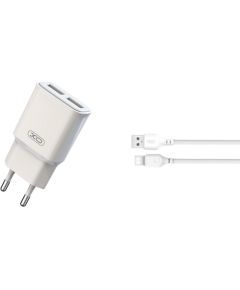 XO L92С lādētājs | 12W | 2,4A + USB-C kabelis 1m, balts