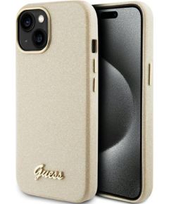 Guess Glitter Glossy Script Back Case Защитный Чехол для Apple iPhone 15