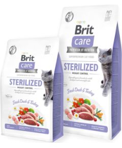 Brit 8595602540785 cats dry food 7 kg Adult Duck, Turkey