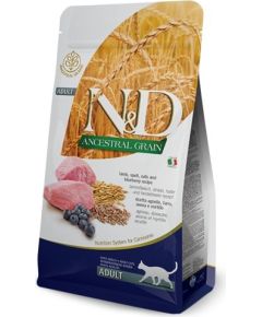 FARMINA N&D ANCESTRAL GRAIN CAT LAMB. SPELT. OATS AND BLUEBERRY ADULT  5kg