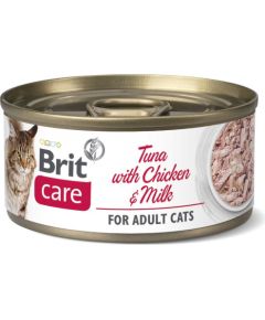 BRIT Grain Cat Tuna with Chicken & Milk - wet cat food - 70g