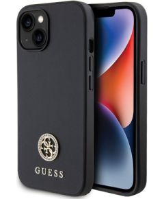 Guess Strass Metal Logo Back Case Aizsargapvalks Priekš Apple iPhone 15 Plus