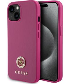 Guess Strass Metal Logo Back Case Aizsargapvalks Priekš Apple iPhone 15