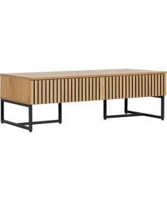 Coffee table HAMPTON 120x60xH40cm, melamine with oak bark