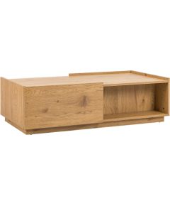 Coffee table SACHA 120x60xH35cm, melamine with oak bark