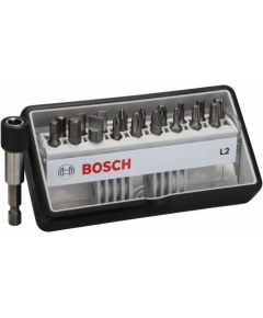 Bosch Uzgaļu komplekts Extra Hard; PH; PZ; T; S; HEX; 18 gab. +  turētājs