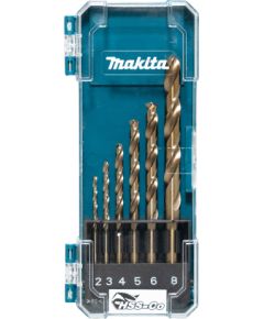 Urbju komplekts metālam Makita D-75758; HSS-CO; 2-8 mm; 6 gab.