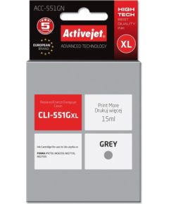 Activejet ACC-551GN ink (replacement for Canon CLI-551G; Supreme; 15 ml; grey)