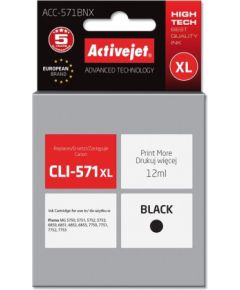Activejet ACC-571BNX ink for Canon printer; Canon CLI-571Bk XL replacement; Supreme; 12 ml; black