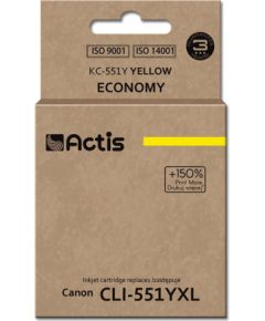 Actis KC-551Y ink (replacement for Canon CLI-551Y; Standard; 12 ml; yellow (with chip)