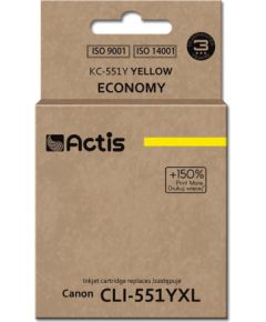 Actis KC-551Y ink (replacement for Canon CLI-551Y; Standard; 12 ml; yellow (with chip)