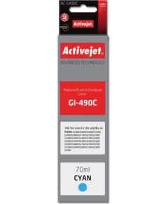 Activejet AC-G490C ink for Canon printer; Canon GI-490C replacement; Supreme; 70 ml; cyan