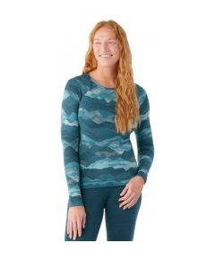 Smartwool Termo krekls SW WS Classic Thermal Merino Base Layer Crew L Twilight Blue Mountain Scape