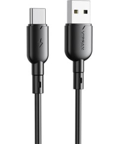 USB-uz USB-C kabelis Vipfan Colorful X11, 3A, 1m (melns)