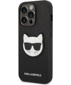 Karl Lagerfeld iPhone 14 Pro Max PU Saffiano Choupette Head Case Apple Black