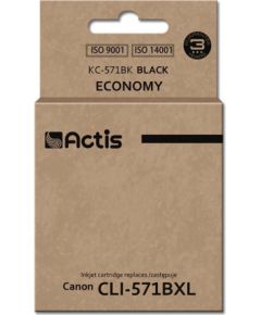 Actis KC-571Bk ink (replacement for Canon CLI-571Y; Standard; 12 ml; black)