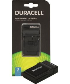 LĀDĒTĀJS Duracell Charger w. USB Cable for Olympus BLH-1