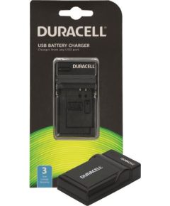 LĀDĒTĀJS Duracell Charger with USB Cable for DR9967 LP-E10