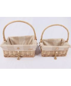 Basket WILLI STRIPE 30x21xH13/33cm