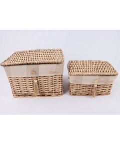 Basket WILLI STRIPE kaanega 30x20xH18cm