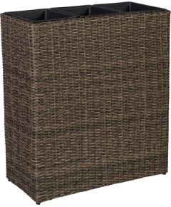 Контейнер для цветов WICKER 77x22xH80см, тёмно-коричневый