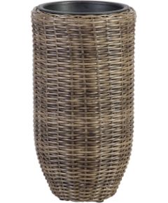 Puíu pods WICKER D28xH51 cm, plastikâta pinums, krâsa: tumði brûns