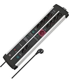 Brennenstuhl Premium-Protect-Line, 11-way duo, power strip (black/silver, 120,000A surge protection, 3 meters)