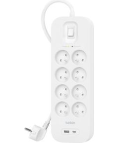 BELKIN SURGE PROTECT. STRIP 8-PORT+1XUSB-A/C 900J