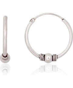 Серебряные серьги-кольца #2203994(POx-Bk), Серебро 925°, оксид (покрытие), 1.7 гр.