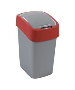 Curver Atkritumu spainis Flip Bin 10L sudraba/sarkans