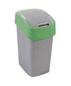 Curver Atkritumu spainis Flip Bin 10L sudraba/zaļš