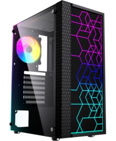 Gembird Fornax 2500 ARGB Gaming ATX computer case, Midi Tower, backlight,  Black