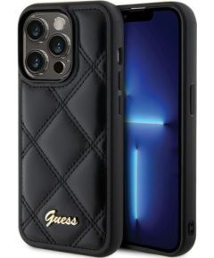 Guess Quilted Metal Logo Case Aizsargapvalks Priekš Apple iPhone 15 Pro