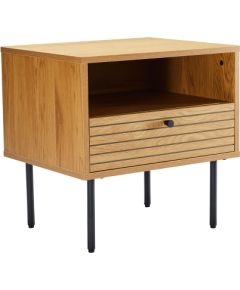 Night stand LINE 50x40xH50cm, melamine with oak bark