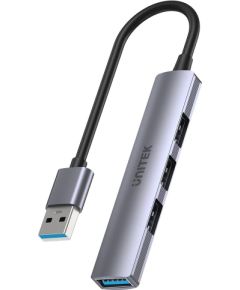 UNITEK HUB USB-A 1XUSB-A 5 GBPS, 3XUSB-A 2.0 ALU