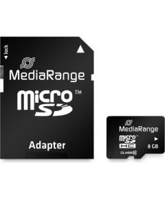 Media Tech MEMORY MICRO SDHC 8GB C10/W/ADAPTER MR957 MEDIARANGE