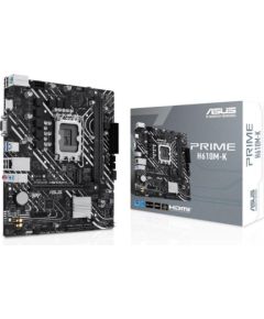 Mainboard ASUS Intel H610 LGA1700 Micro-ATX Memory DDR5 Memory slots 2 1xPCI-Express 3.0 1x 1xPCI-Express 4.0 16x 1xM.2 1x15pin D-sub 1xHDMI 4xUSB 2.0 2xUSB 3.2 1xPS/2 1xRJ45 3xAudio port PRIMEH610M-K