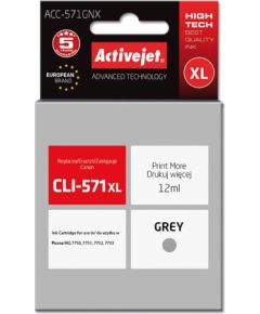 Activejet ACC-571GNX Ink cartridge (replacement for Canon CLI-571XLG; Supreme; 12 ml; grey)