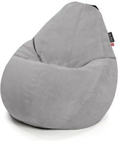 Qubo Comfort 90 Silver VELVET FIT Augstas kvalitātes krēsls Bean Bag