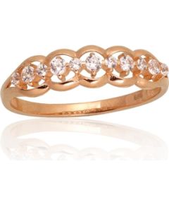 Золотое кольцо #1100953(Au-R)_CZ, Красное Золото 585°, Цирконы, Размер: 19, 1.68 гр.
