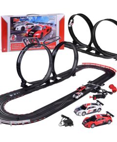 Tālvadības pults vadāma sacīkšu trase ar divām AUDI automašīnām, 4,5 m Радиоуправляемые Игрушки