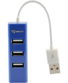 Sbox H-204 USB 4 Ports USB HUB blueberry blue