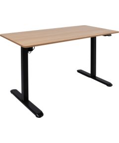 Desk ERGO LIGHT with 1 motor 120x60cm, black/oak