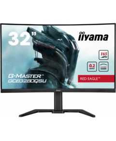 iiyama G-MASTER Red Eagle GCB3280QSU-B1  VA, curved 1500R, 165Hz & 0.2ms MPRT, FreeSync™ Premium, WQHD, HDMIx2, DISPLAY PORT, USBx2 / GCB3280QSU-B1