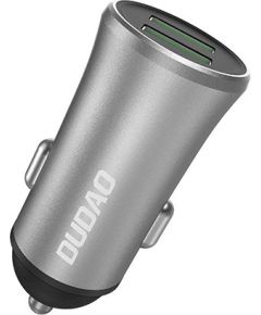 Dudao 3,4A smart car charger 2x USB silver (R6S silver)