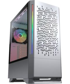 COUGAR | MX430 Air RGB White | PC Case | Mid Tower / Air Vents Front Panel with ARGB strips / 3 x ARGB Fans / 4mm TG Left Panel