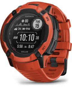 Garmin Instinct 2X Solar 2.79 cm (1.1") MIP 50 mm Digital 176 x 176 pixels Touchscreen Red GPS (satellite)