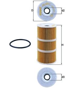 EĻĻAS FILTRS MAHLE OX389/1D OPEL RENAULT