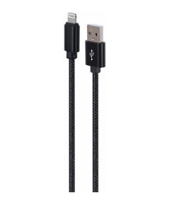 Kabelis Gembird USB-A Male - Lightning Male 1.8m Black